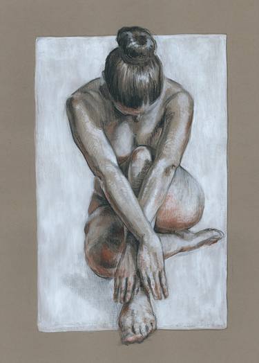 Print of Figurative Nude Drawings by Katarzyna Gagol