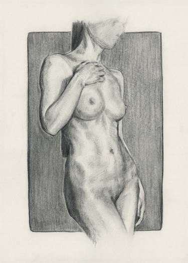 Print of Fine Art Nude Drawings by Katarzyna Gagol