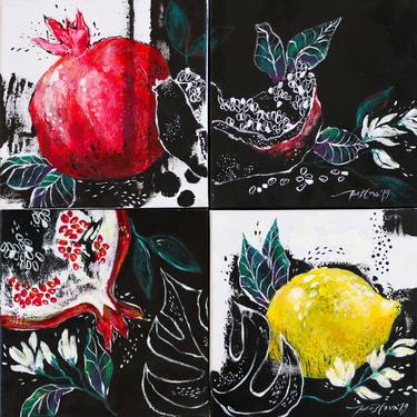 Pomegranate Quadriptych thumb