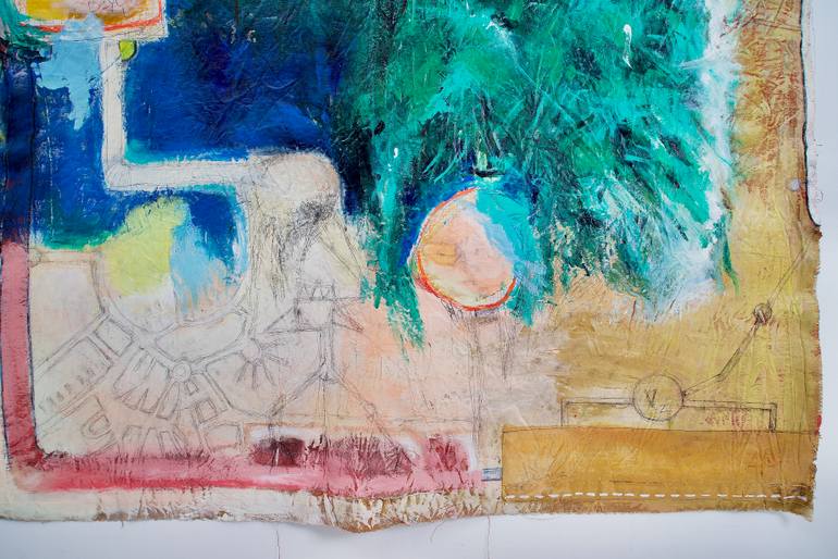 Original Abstract Expressionism Science/Technology Painting by Astrid Haugen