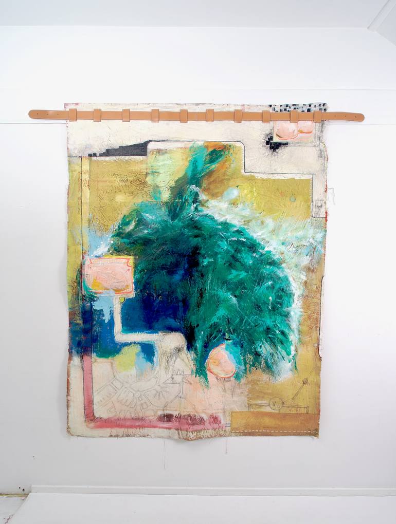 Original Abstract Expressionism Science/Technology Painting by Astrid Haugen