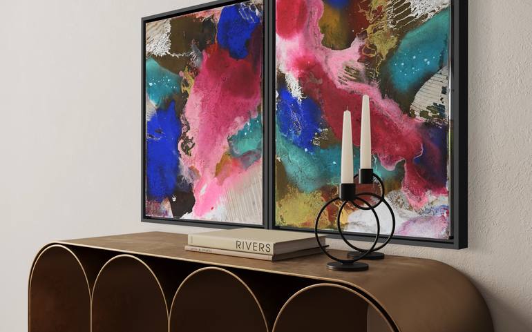 Original Abstract Expressionism Abstract Mixed Media by Jim Wildman