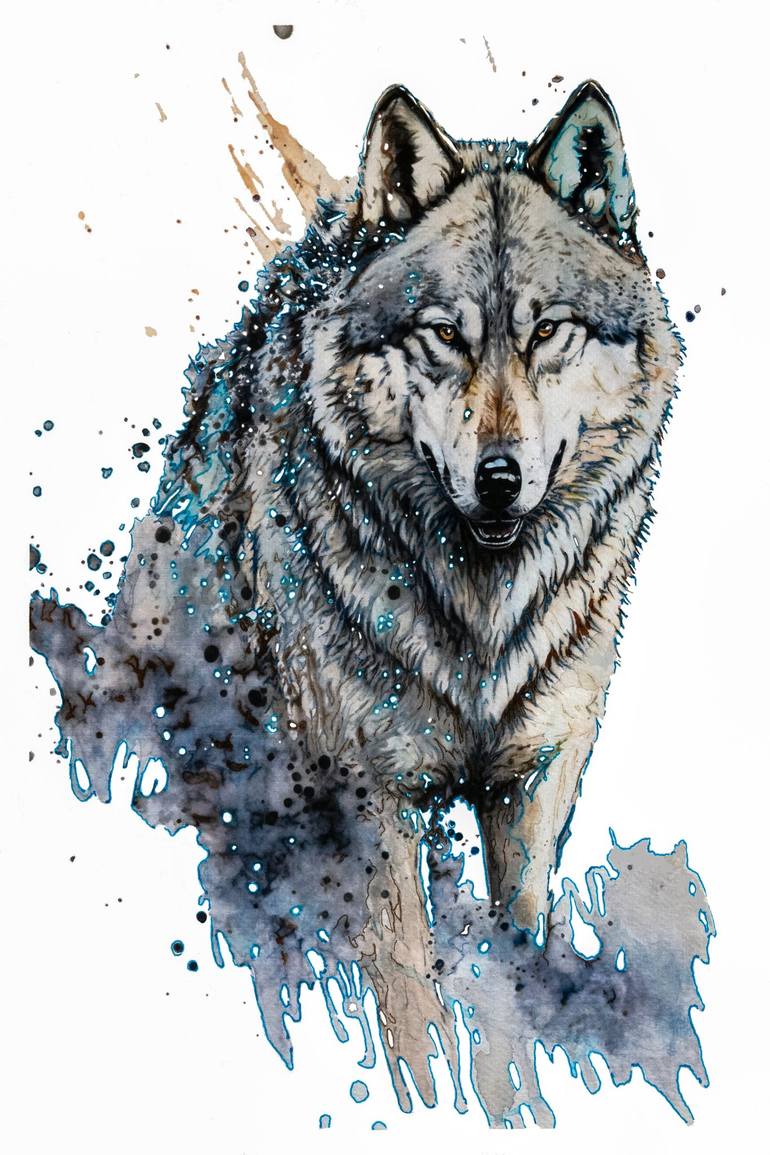 100% authentic shop  Abstract Painting Gray Wolf Images, Paintings On  Canvas Wild Stock Oil Animal Vectors Painting Shutterstock Wolf Original  Textured Oil Photos Painting Modern Hand Painted Art for Living Room