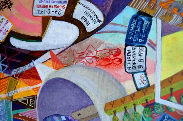 Original Illustration Abstract Painting by Simon Wron