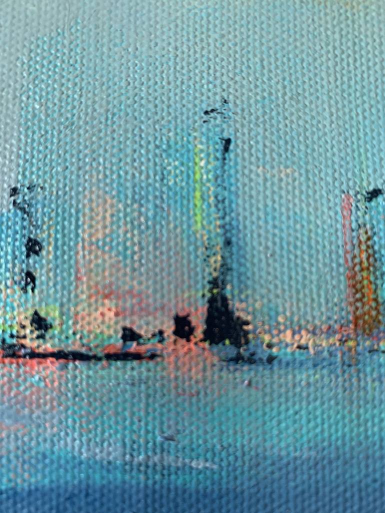 Original Abstract Cities Painting by Melanie Ferguson