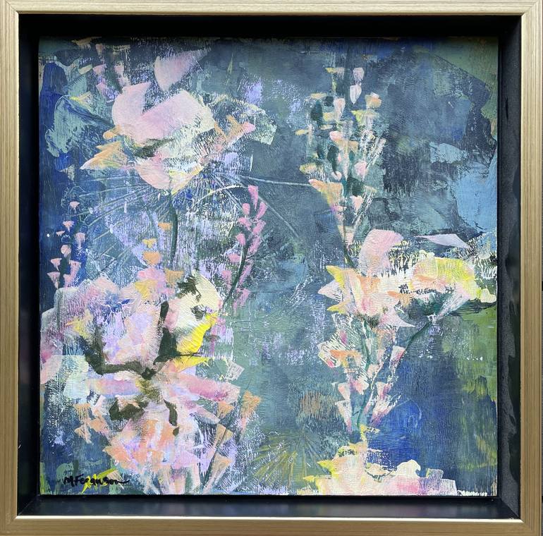 Original Abstract Expressionism Floral Painting by Melanie Ferguson