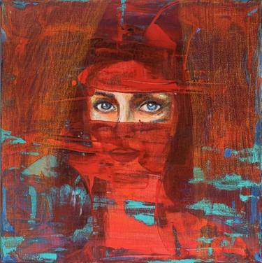 Original Abstract Portrait Painting by Aleksandra Jablokova