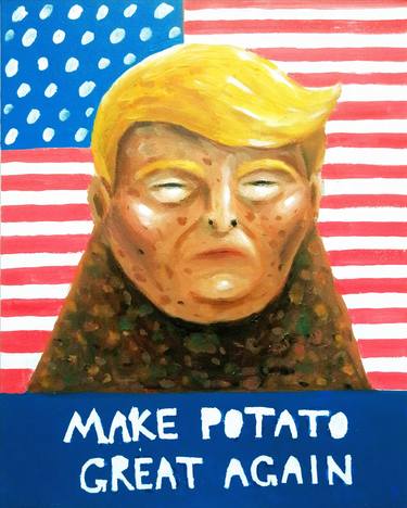 Make Potato great again! America, Trump, memes, canvas, 50*40 cm, 2019 thumb