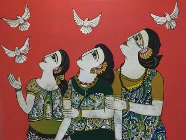 Original Figurative Women Paintings by Nandini verma