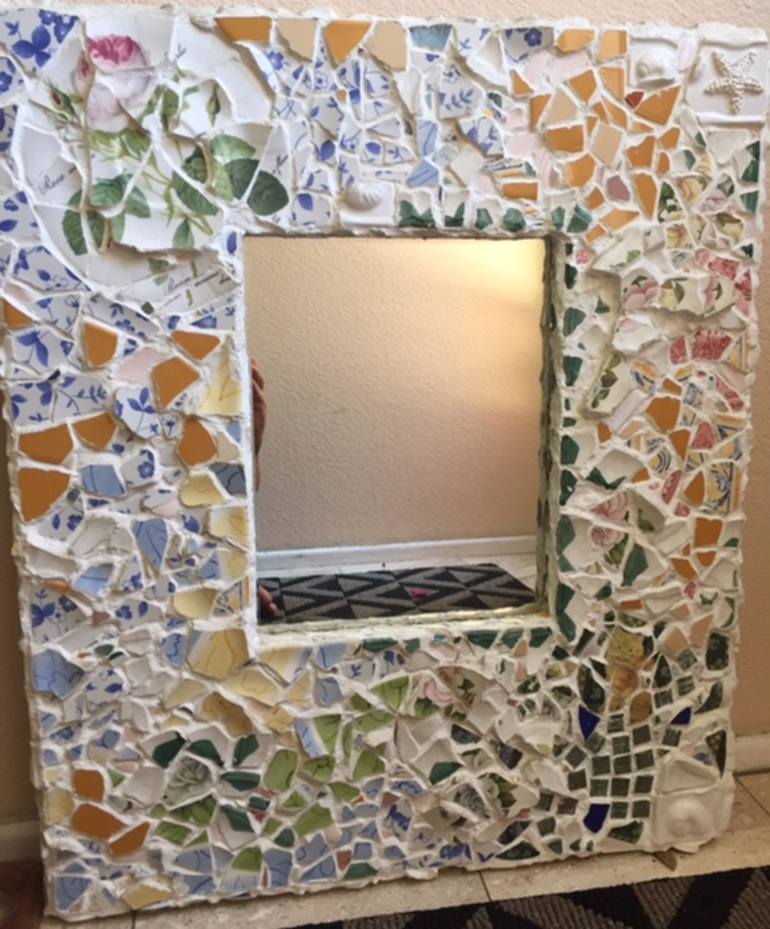 NOVICA 129261 Rose Garden Mosaic Mirror 