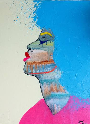 Original Abstract Expressionism Portrait Paintings by Yasmine Alizadeh