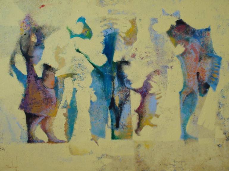 Comediants Painting by Gallery ArtforYou Saatchi Art