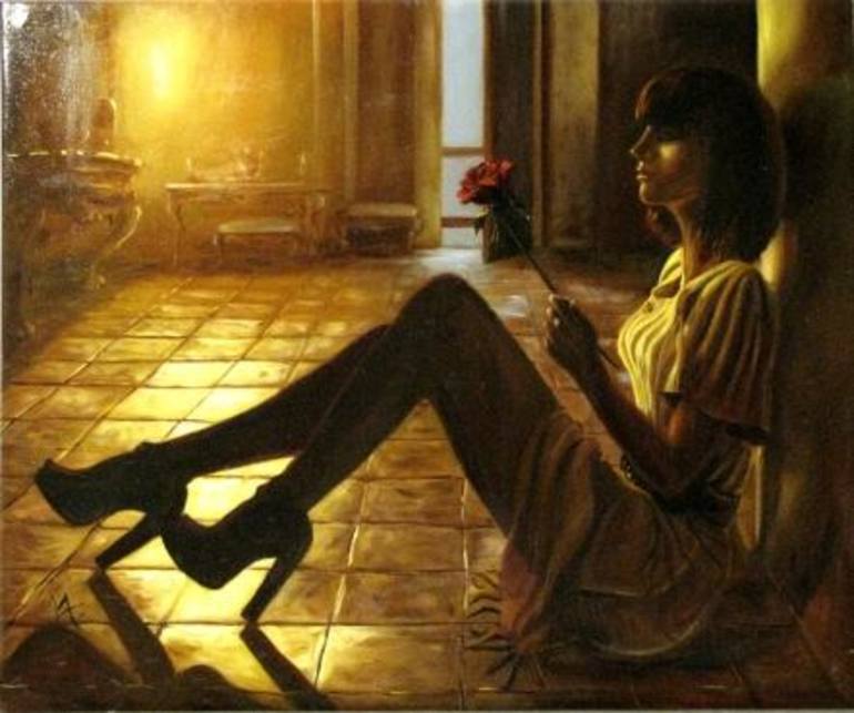 After midnight Painting by Gallery ArtforYou Saatchi Art