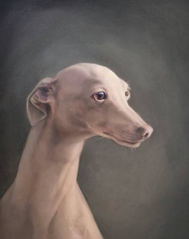 Print of Realism Dogs Paintings by Līga Andruce