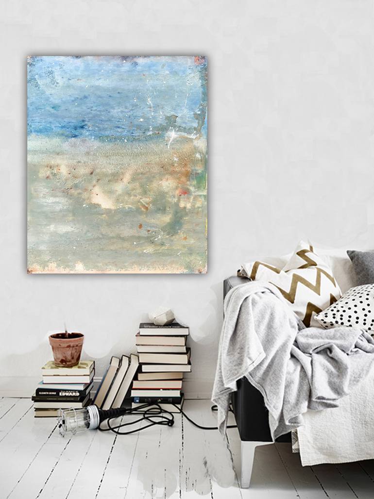 Original Abstract Beach Painting by Dee Brown