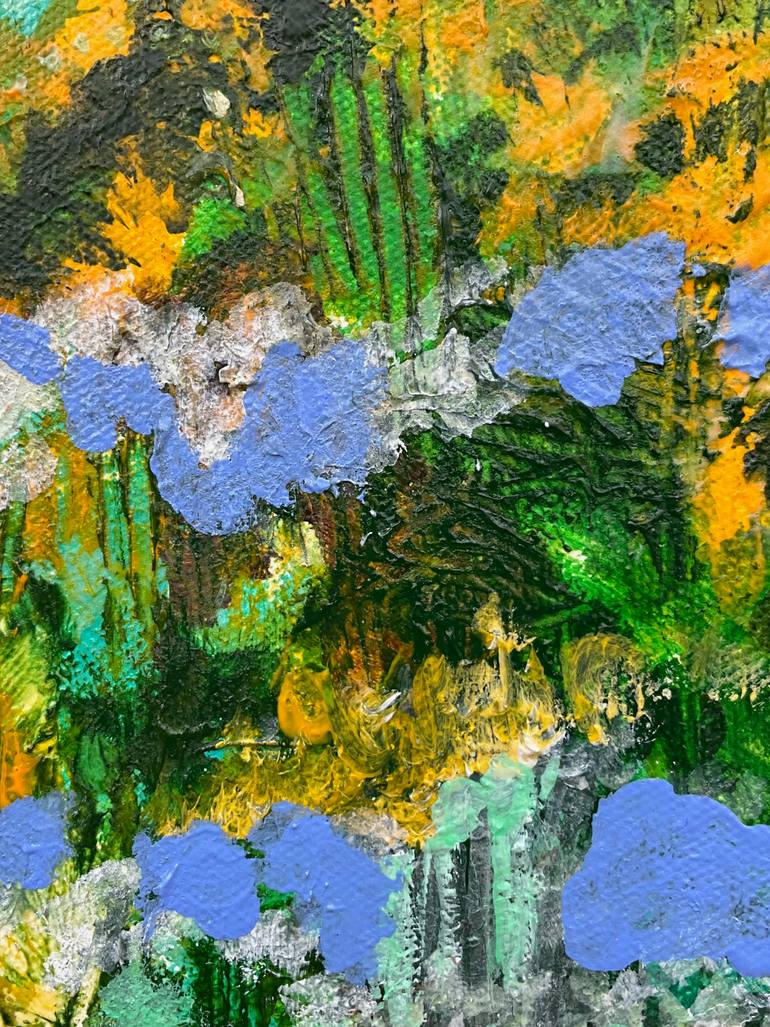 Original Abstract Floral Painting by Chitra Ramanathan