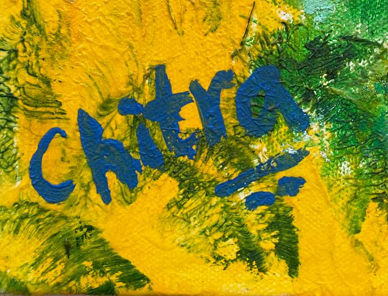 Original Abstract Floral Painting by Chitra Ramanathan