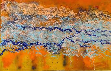Original Abstract Expressionism Abstract Painting by Chitra Ramanathan