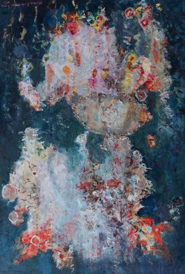 Original Abstract Expressionism Abstract Painting by Chitra Ramanathan