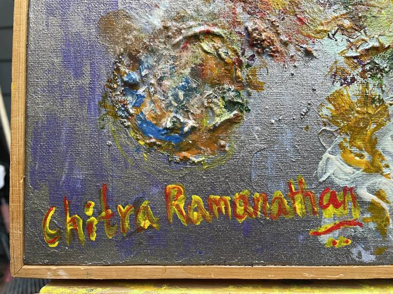 Original Abstract Expressionism Abstract Painting by Chitra Ramanathan