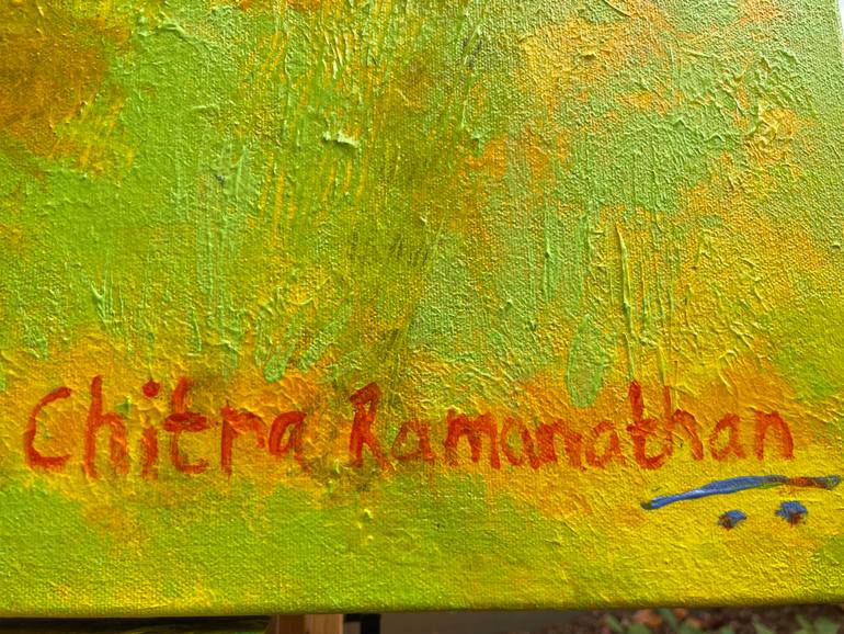 Original Conceptual Abstract Painting by Chitra Ramanathan