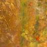 Close up showing painted signature in left hand corner