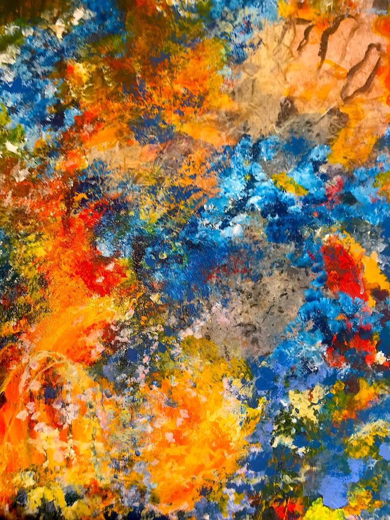 Original Contemporary Abstract Painting by Chitra Ramanathan