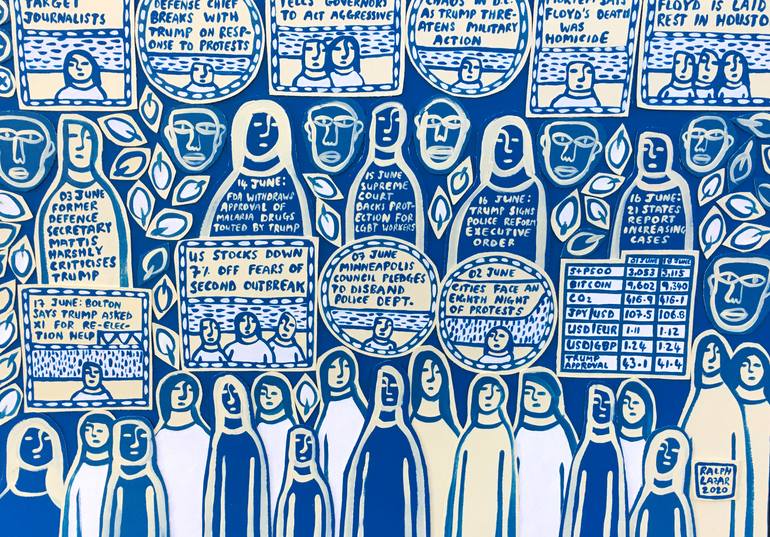 Original Illustration Politics Painting by Ralph Lazar