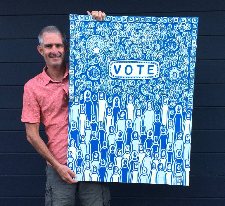 Original Illustration Politics Painting by Ralph Lazar