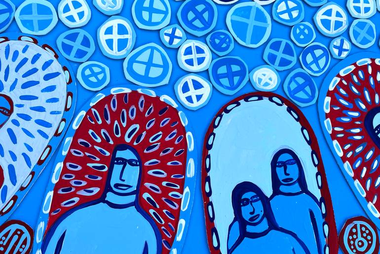 Original Documentary People Painting by Ralph Lazar