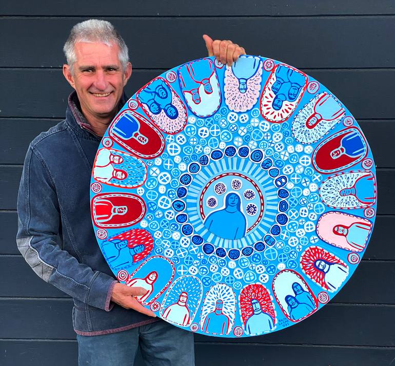 Original Documentary People Painting by Ralph Lazar