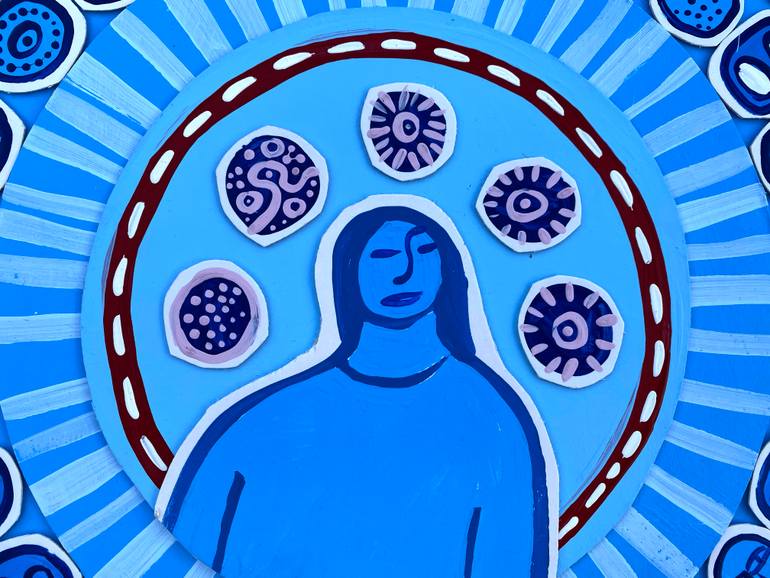 Original Documentary People Painting by Ralph Lazar