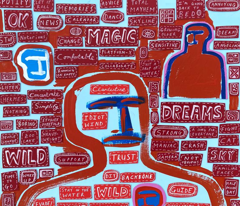 Original Illustration People Painting by Ralph Lazar