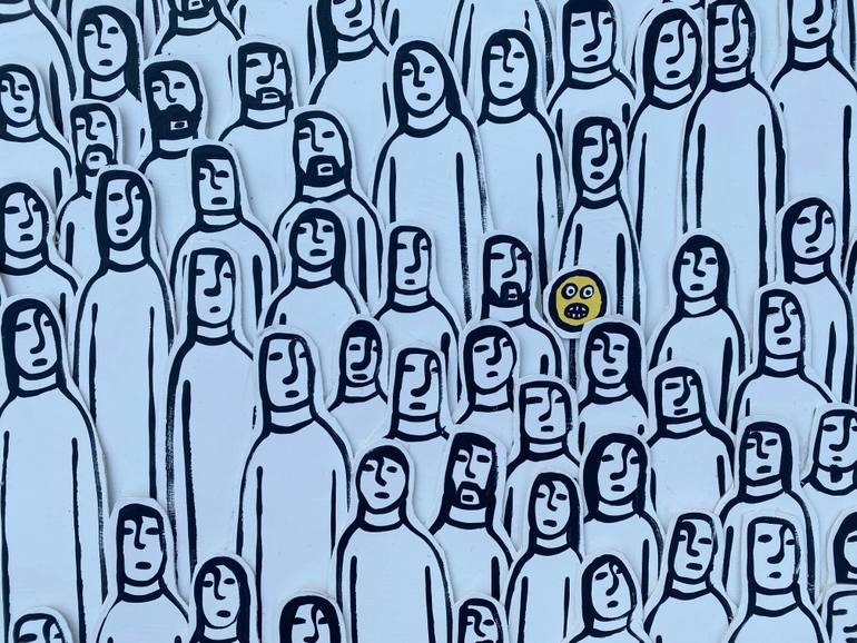 Original Illustration People Painting by Ralph Lazar