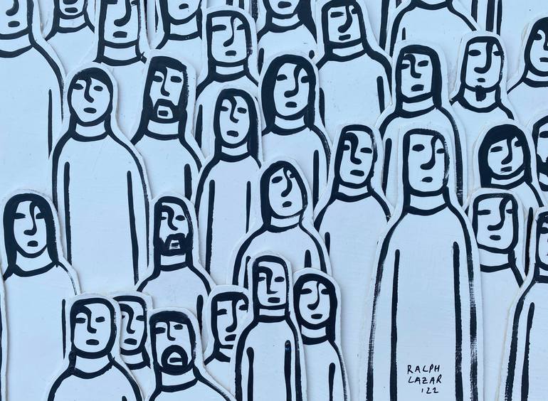 Original Illustration People Painting by Ralph Lazar