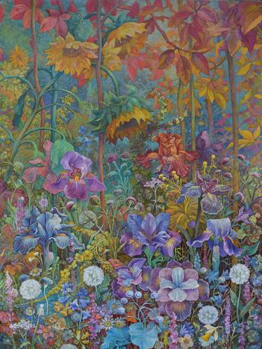 Print of Photorealism Garden Paintings by Vutianov Alexandr