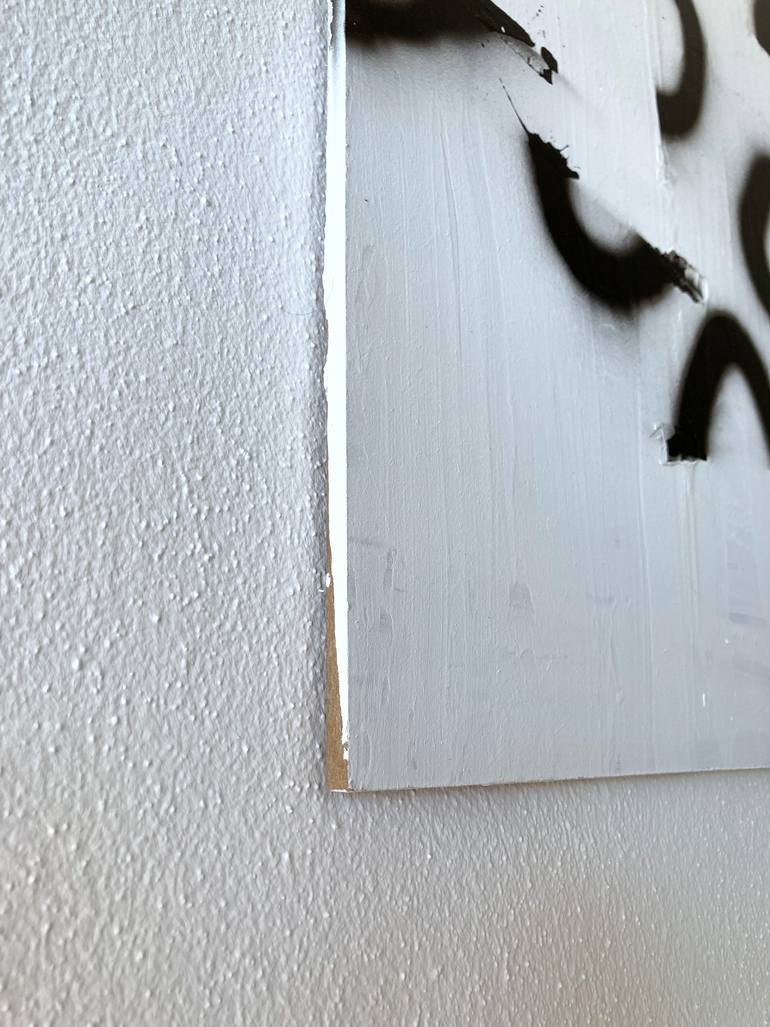 Original Black & White Abstract Painting by Eric Guenette