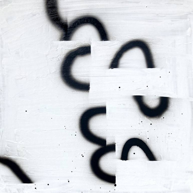 Print of Black & White Abstract Paintings by Eric Guenette