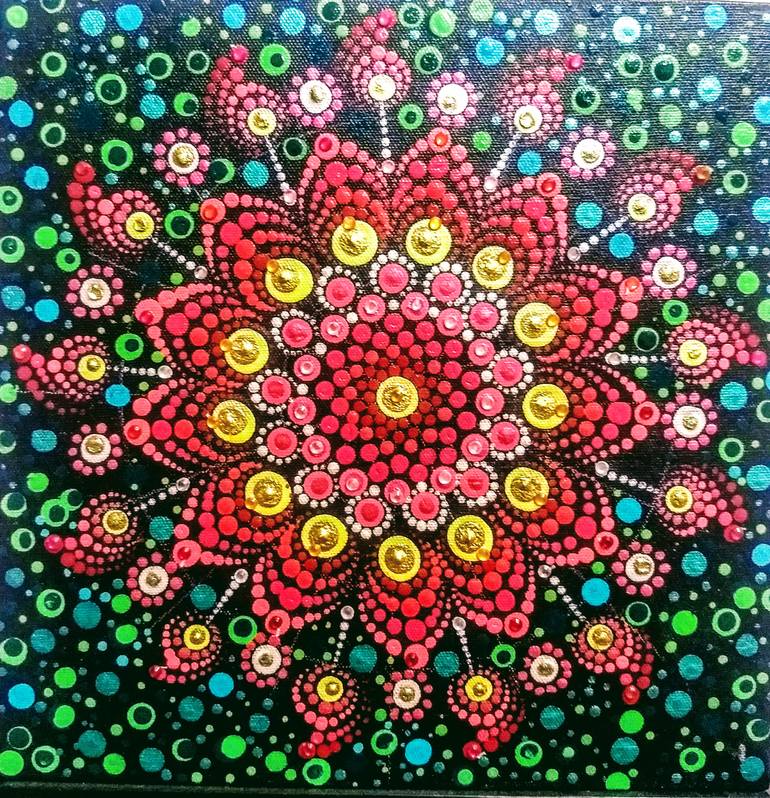 Original Art Deco Abstract Painting by Shweta Handa