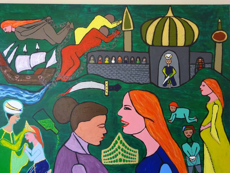 Original Figurative People Painting by Chinwe Russell
