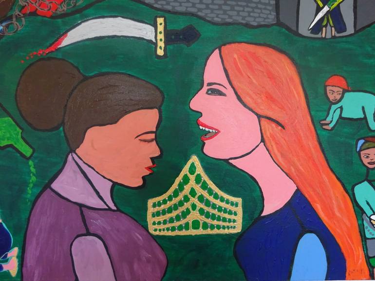 Original Figurative People Painting by Chinwe Russell