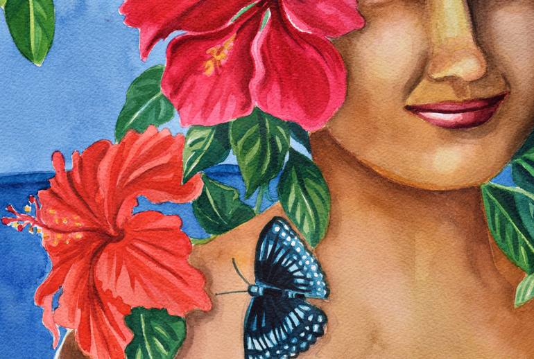 Original Illustration Women Painting by Cathy Earle