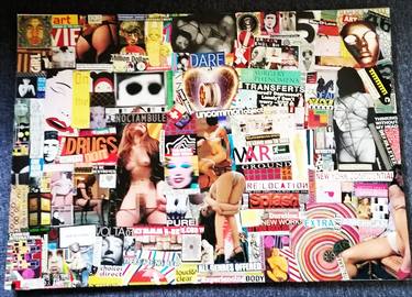 Original Pop Art Erotic Collage by Mirco Piccioli