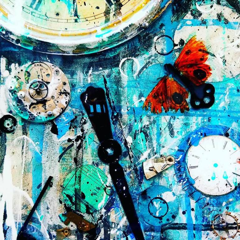 Original Abstract Time Collage by Kreg Kelley