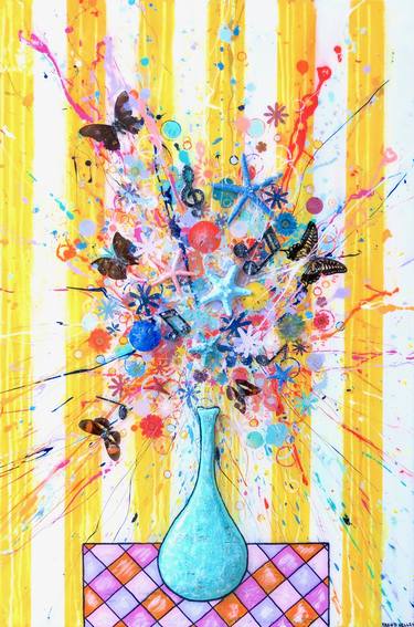 Print of Abstract Floral Collage by Kreg Kelley