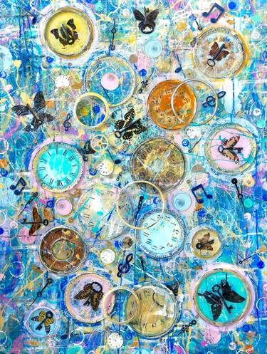 Print of Abstract Time Collage by Kreg Kelley