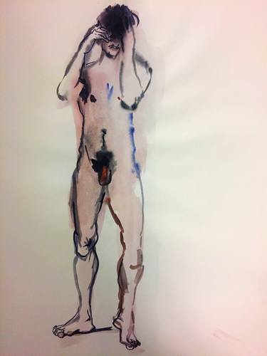 Print of Expressionism Nude Paintings by Narek Saroyan