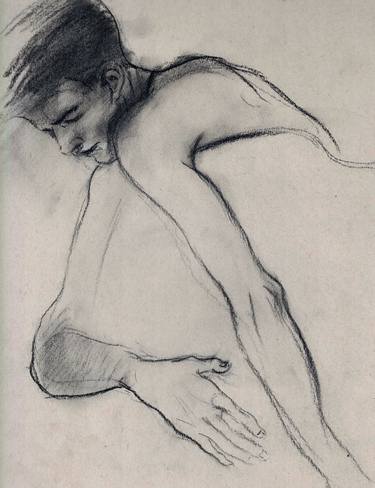 Print of Expressionism Nude Drawings by Narek Saroyan