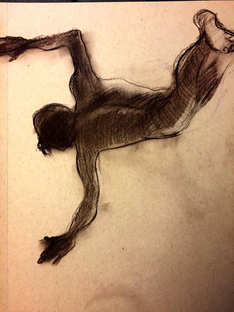 flying person drawing