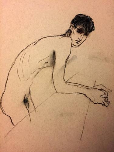 Print of Fine Art Nude Drawings by Narek Saroyan